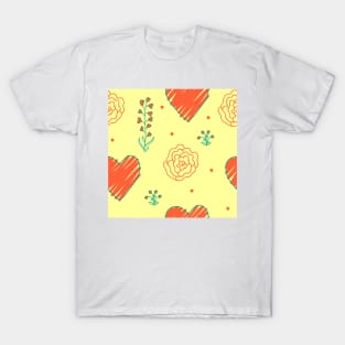 Elegance Seamless pattern with flowers T-Shirt